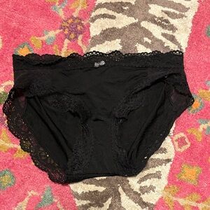 AERIE BLACK FULL COVERAGE PANTY